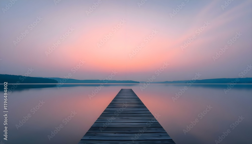 Obraz premium a long wooden dock extending into a body of water