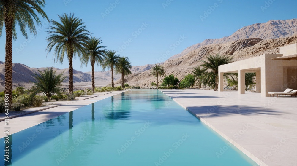Fototapeta premium Desert Oasis Pool and Resort
