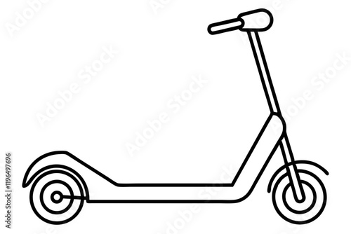 Modern Scooter Line Illustration photo