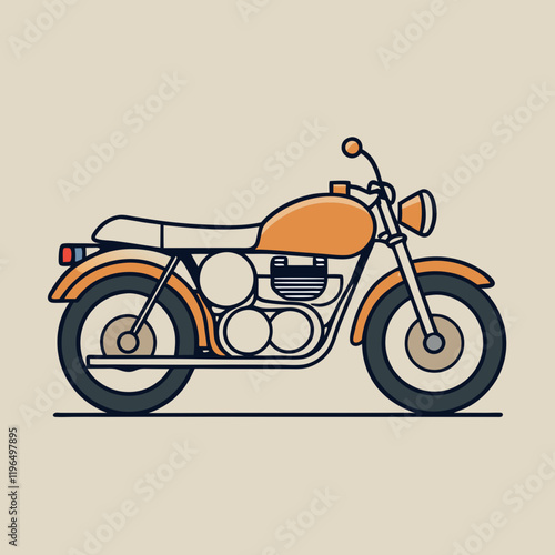 motorcycle on white background