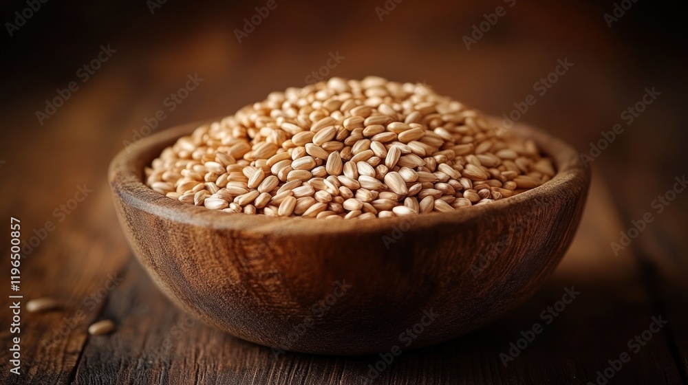 Wheat berries bowl rustic wood background Wheat berries bowl rustic wood background