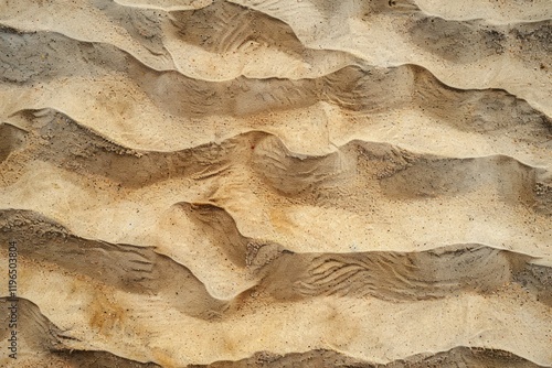 Image of Beach yellow sand surface. Texture for background usage photo