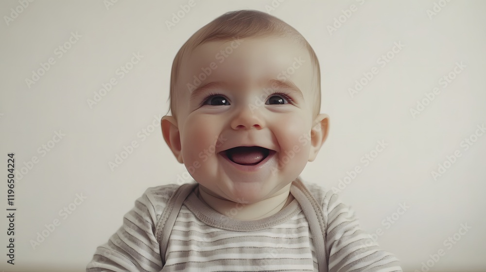 24. A joyful baby boy with a wide smile and chubby cheeks, sitting against a white background 24. A joyful baby boy with a wide smile and chubby cheeks, sitting against a white background