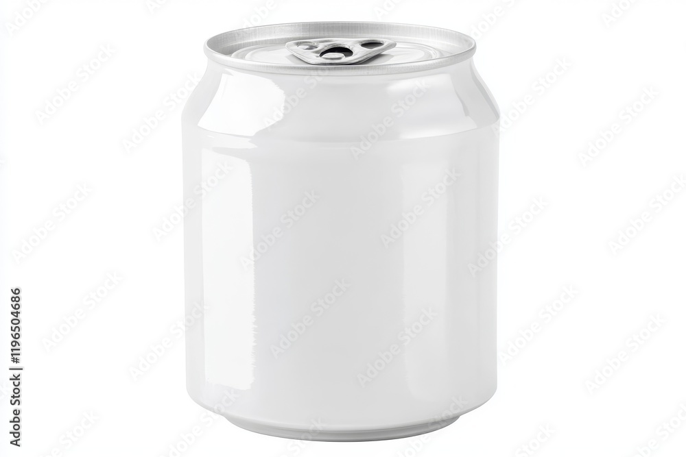 Blank white aluminum soda can isolated on white background. Blank white aluminum soda can isolated on white background.