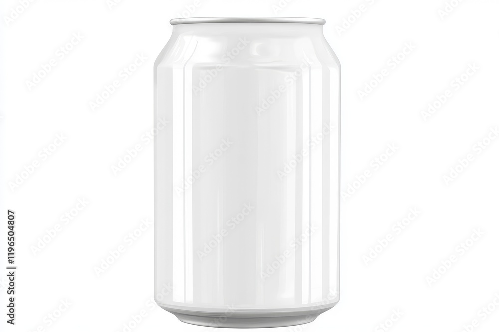 Blank white aluminum beverage can, isolated on white background. Blank white aluminum beverage can, isolated on white background.