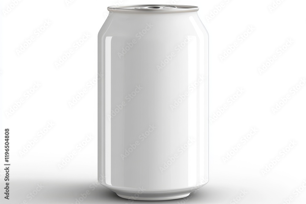 Blank white aluminum soda can mockup isolated on white background. Blank white aluminum soda can mockup isolated on white background.