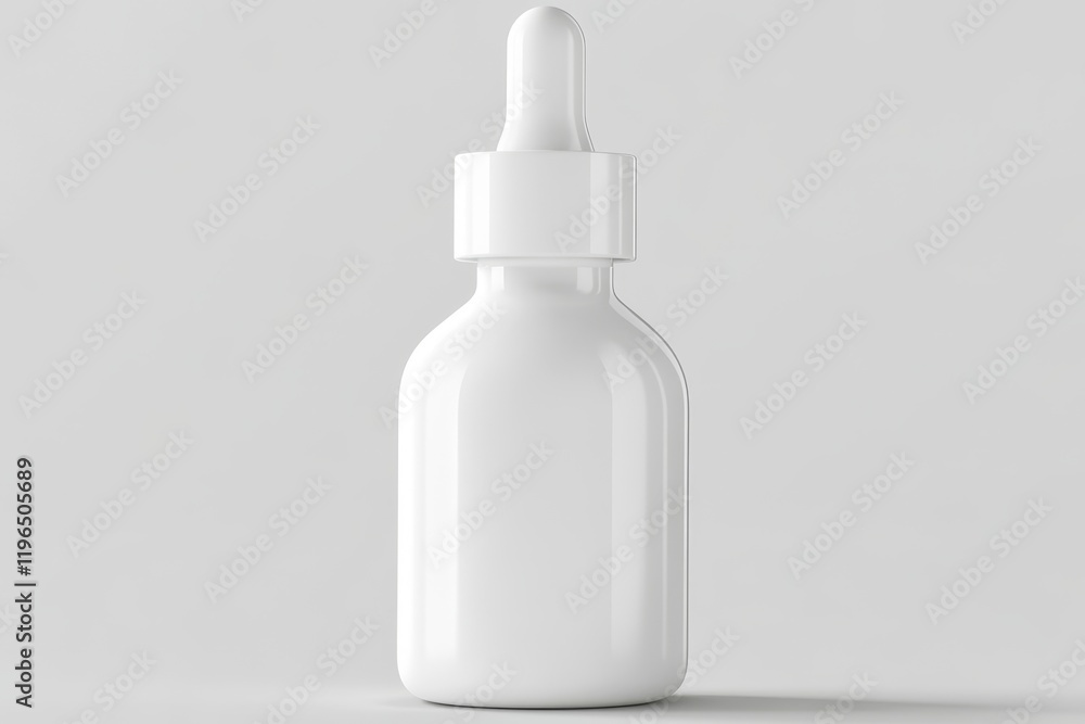 White glass dropper bottle on white background. (1) White glass dropper bottle on white background. (1)