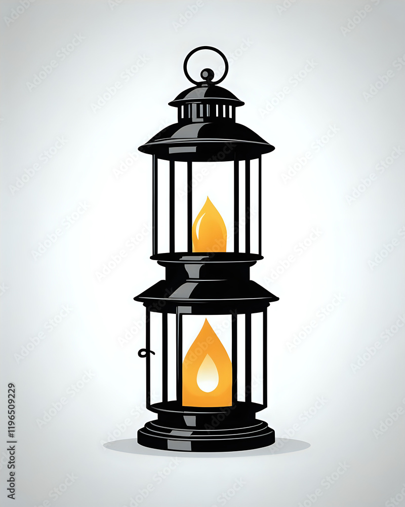 Lantern Vector Illustration: Decorative and Glowing Light Design Lantern Vector Illustration: Decorative and Glowing Light Design