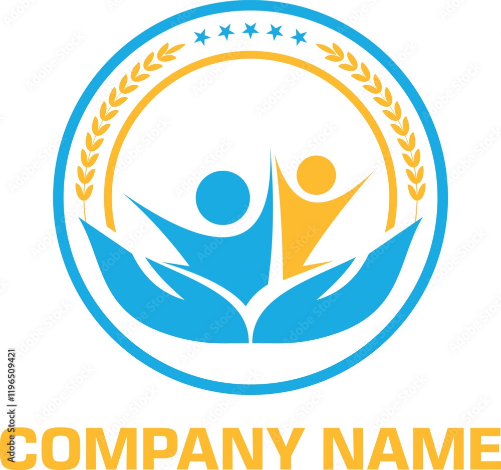 Circle logo family care logo designhand care logo design healthy life logo design Circle logo family care logo designhand care logo design healthy life logo design