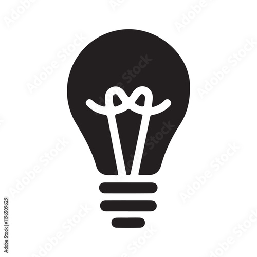 Light Bulb Icon, bulb icon, black bulb, light bulb, Bulb lamp icon,