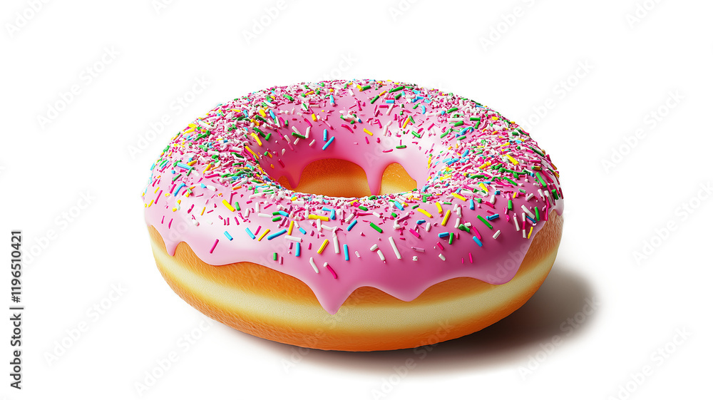 Donut minimal 3d isolated on a white background Donut minimal 3d isolated on a white background