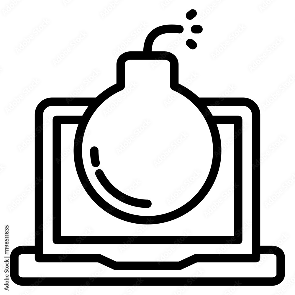 Obraz premium Ddos Attack Icon