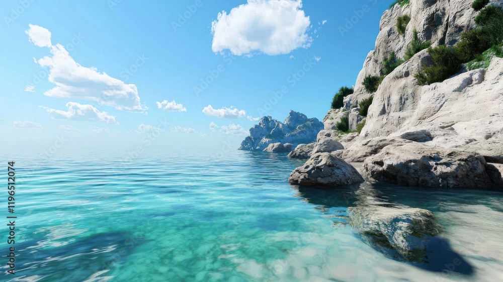 Serene Coastal Scene Serene Coastal Scene
