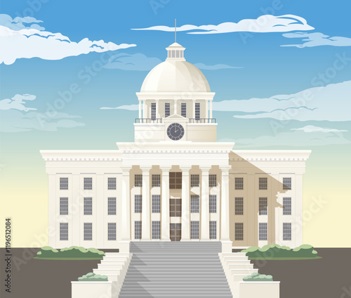 Alabama State Capitol - Montgomery, USA - Stock Illustration