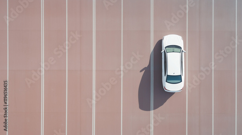 Aerial View of Car in Parki...
