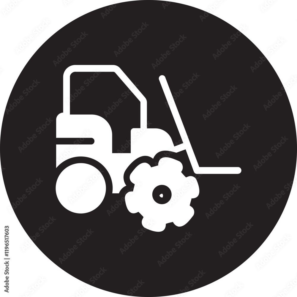 forklift glyph icon forklift glyph icon