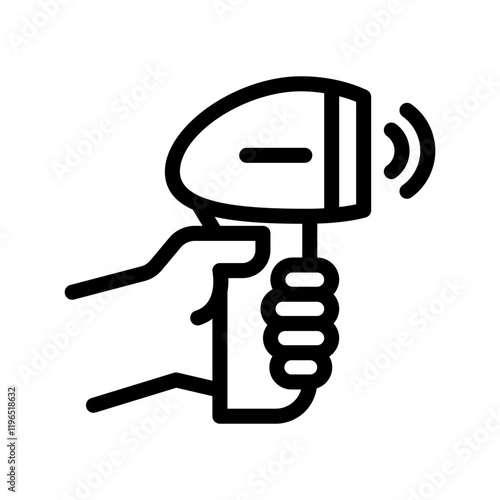 16 scanner line icon illustration vector graphic