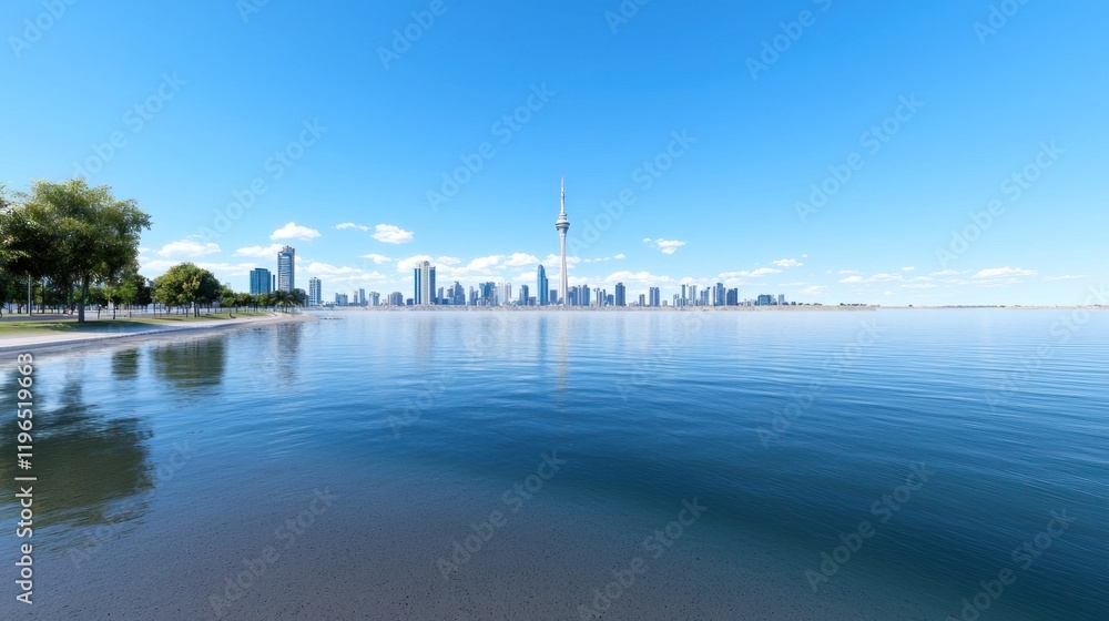 Fototapeta premium City Skyline Reflection