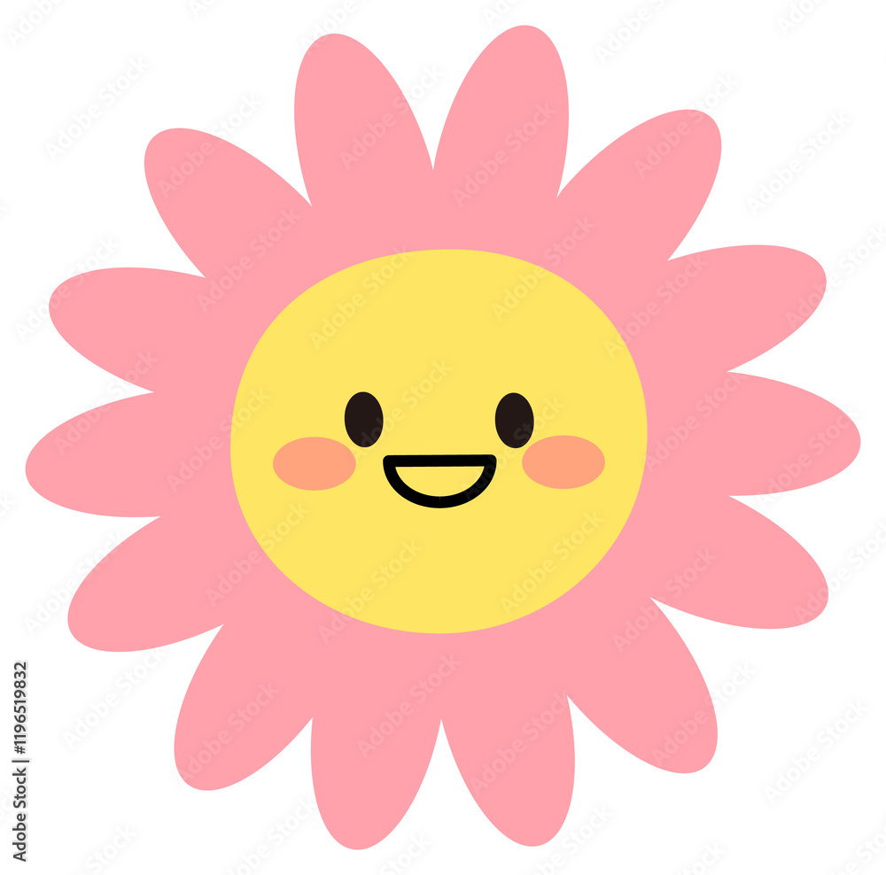 Obraz premium Happy emoticon flower