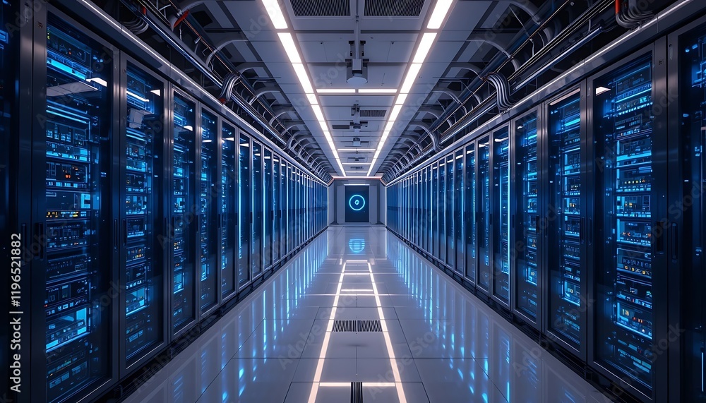 Modern Data Center Server Room Technology Infrastructure Modern Data Center Server Room Technology Infrastructure