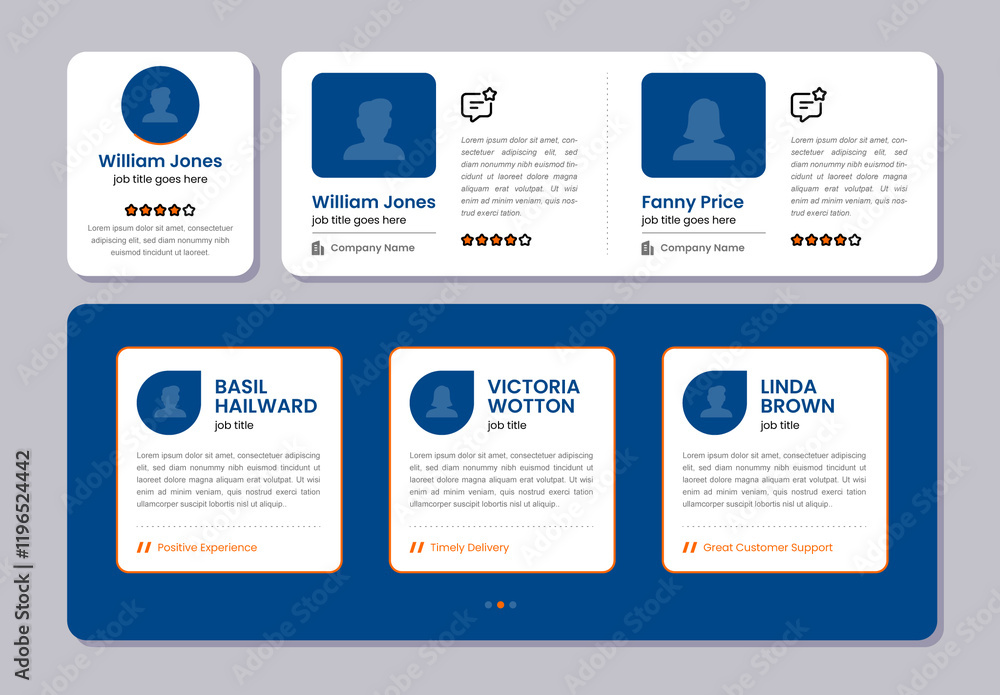 Client Testimonial Captions Design for Social Media and Website Stock ...