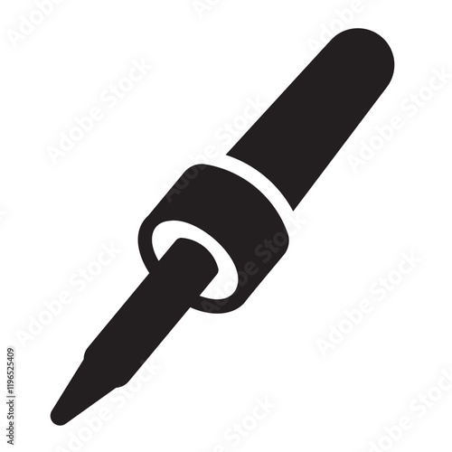 soldering iron glyph icon