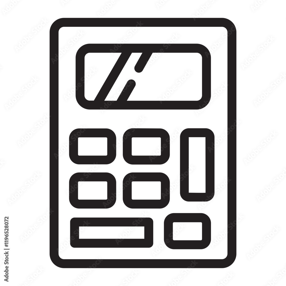 calculator line icon