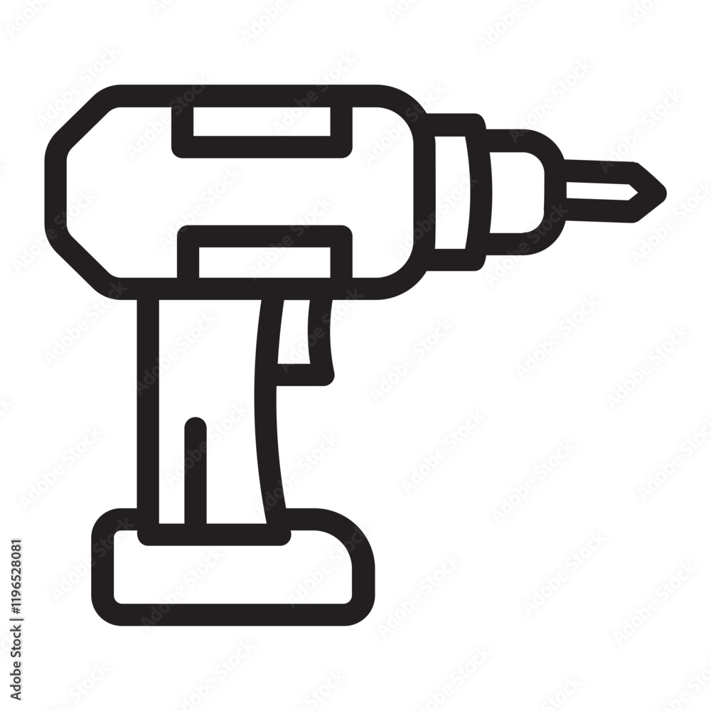 cordless dril line icon cordless dril line icon