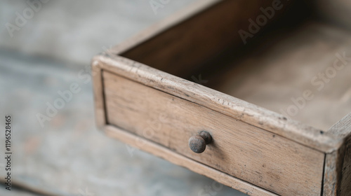 Rustic Wooden Drawer: Close...