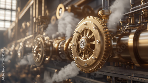 Steampunk Gears: A close-up...