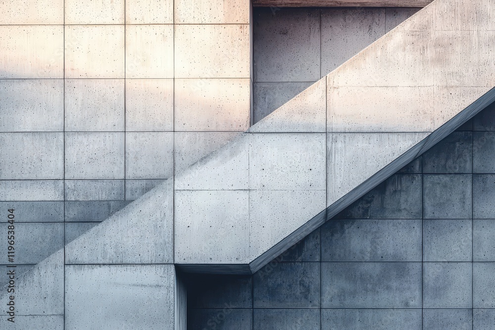Fototapeta premium Architecture details cement wall geometric shape modern building space