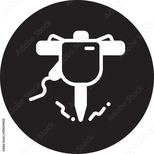 jackhammer glyph icon