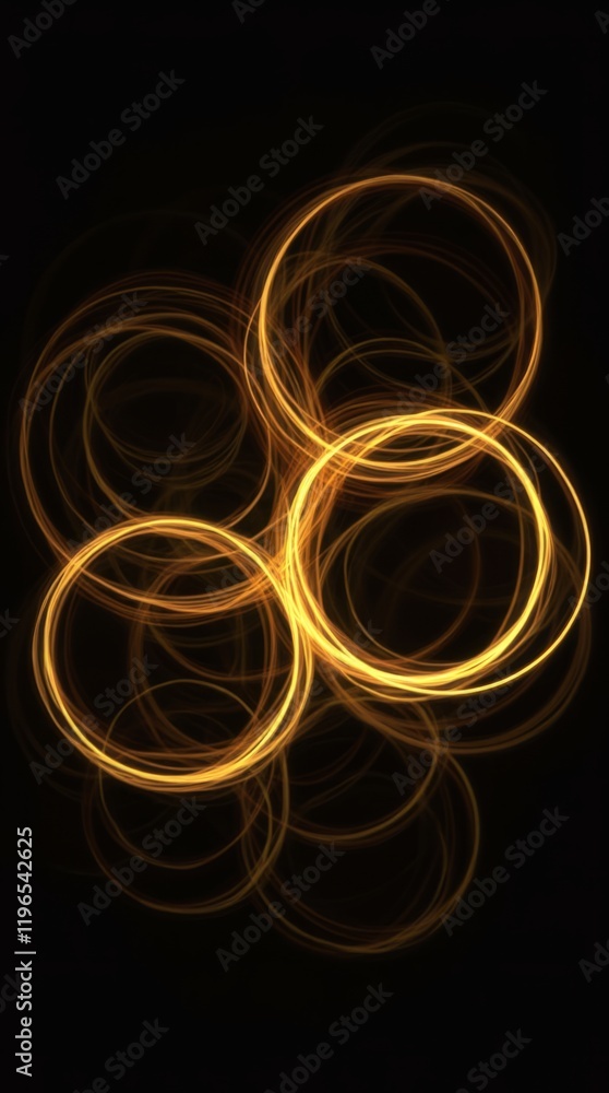 Golden Swirls: Abstract Energy Flow Golden Swirls: Abstract Energy Flow