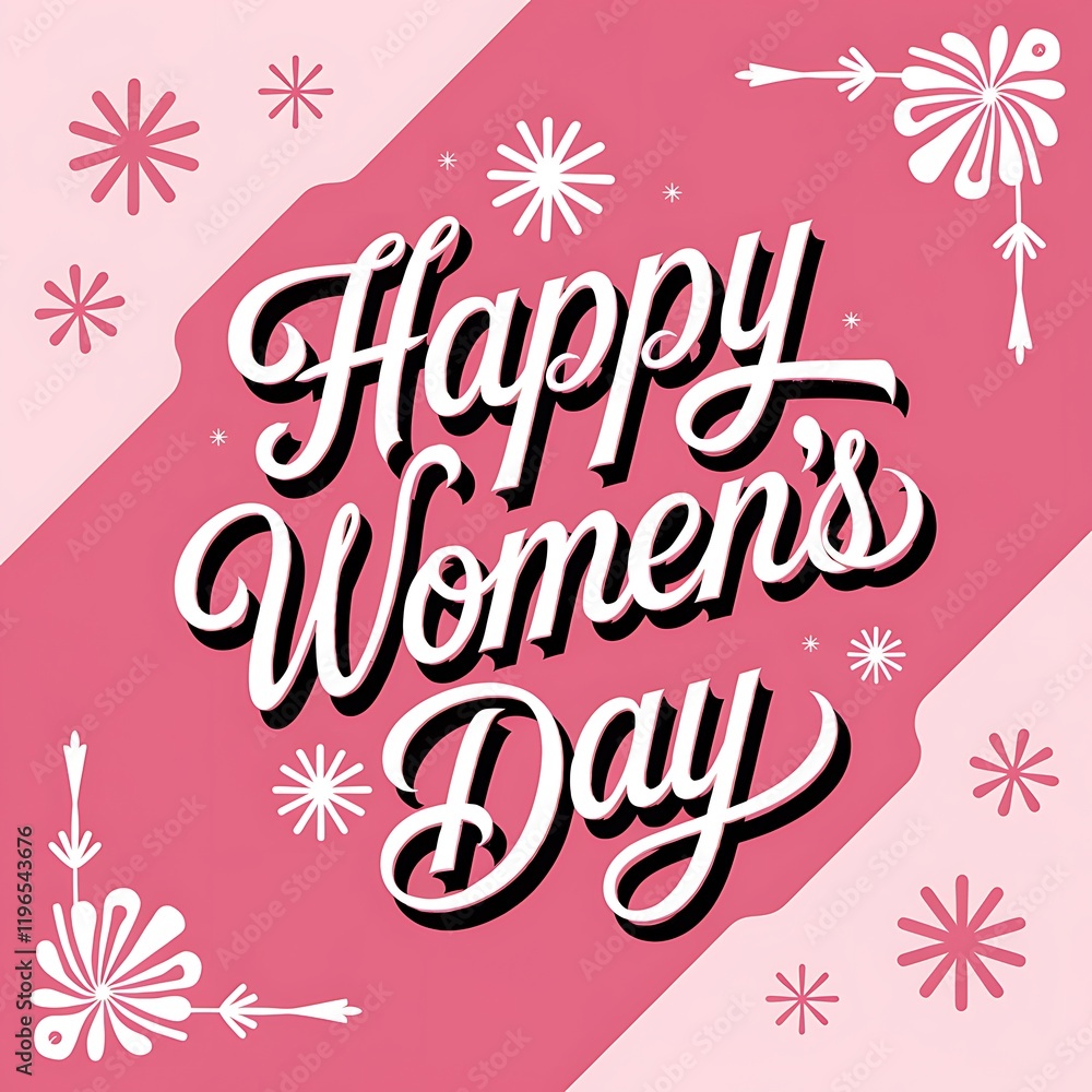 Obraz premium A bold graphic design celebrating Happy Women's Day.