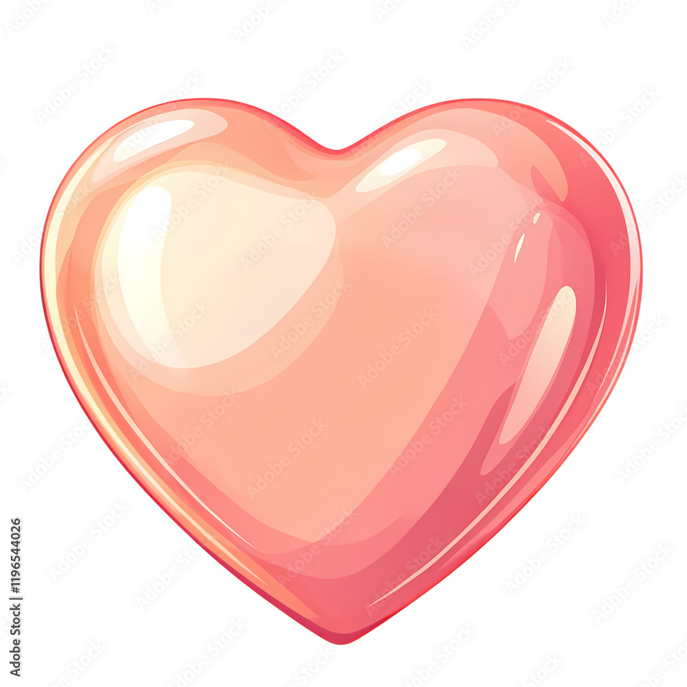 3D render cute pastel heart shape icon. glass crystal isolated on clean white background. perfect for png decorative stickers 3D render cute pastel heart shape icon. glass crystal isolated on clean white background. perfect for png decorative stickers