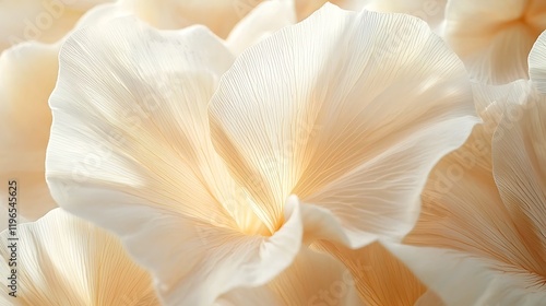 neutral color aesthetic photo with veins of leaf, Nature abstract of flower petals, Natural background or wallpaper.
