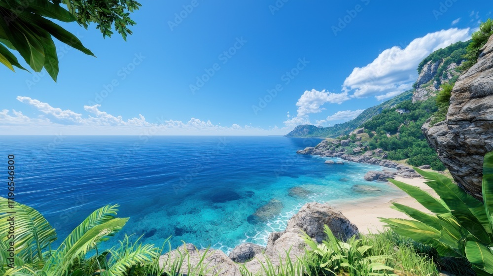 Fototapeta premium Tranquil Tropical Beach Scene