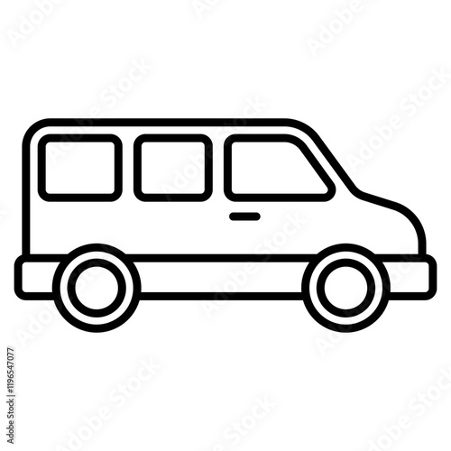 Campervan  Icon Element For Design