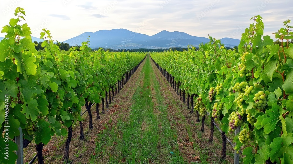 Vineyard Landscape under Summer Sun Vineyard Landscape under Summer Sun