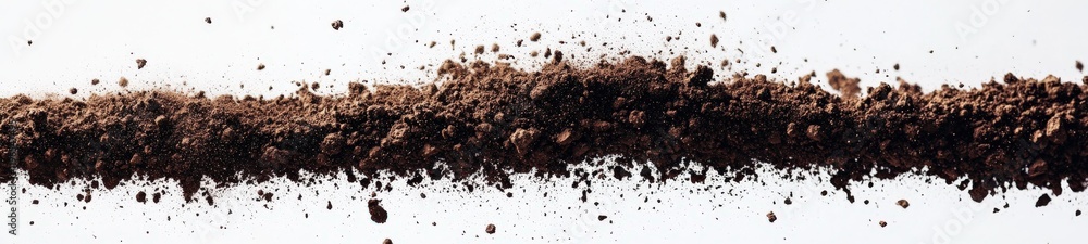 Flying Dirt and Debris Isolated on White Background with Dynamic Textures Flying Dirt and Debris Isolated on White Background with Dynamic Textures