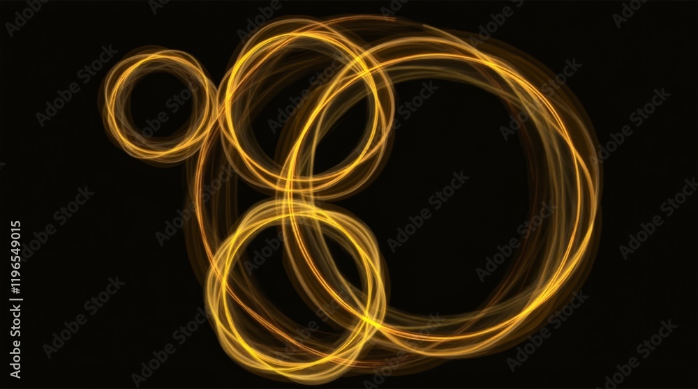 Golden Swirls: Abstract Energy Flow Golden Swirls: Abstract Energy Flow