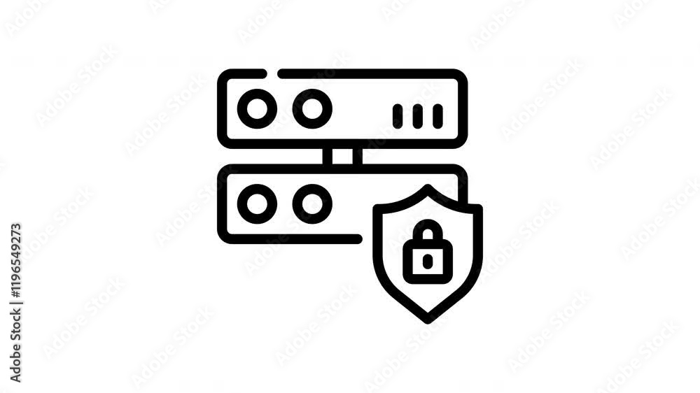icon line motion graphic data storage icon line motion graphic data storage