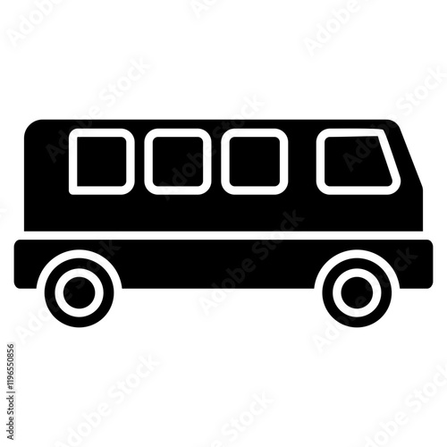 Minibus  Icon Element For Design