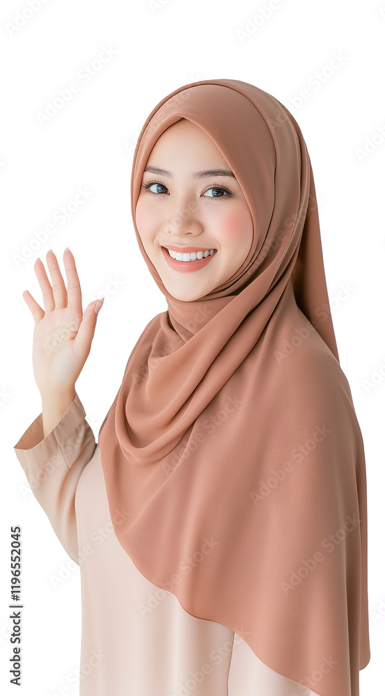 Professional and uplifting portrait of a smiling Muslim woman Professional and uplifting portrait of a smiling Muslim woman