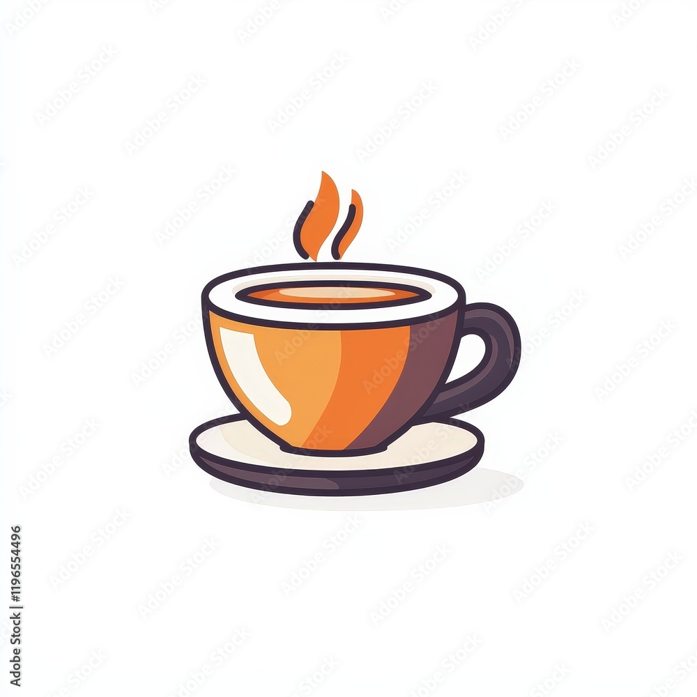 Design of cup of coffee icon logo illustration isolated on white background Design of cup of coffee icon logo illustration isolated on white background