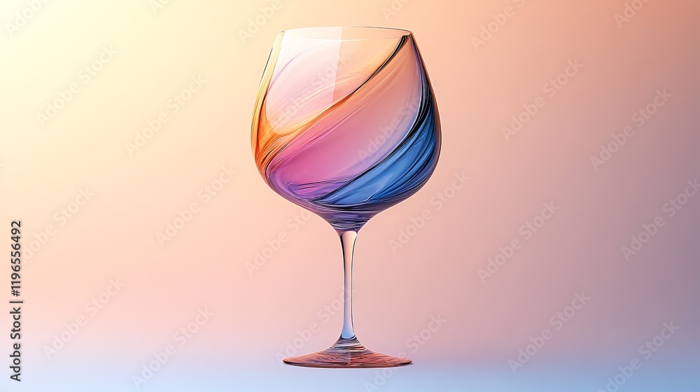 Elegant Wine Glass with Unique Swirl Design Capturing Light and Enhancing Sophisticated Dining Experience Elegant Wine Glass with Unique Swirl Design Capturing Light and Enhancing Sophisticated Dining Experience