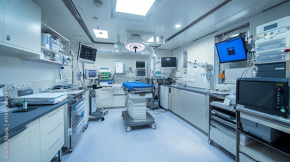 equipment in hospital_Modern_medical_technology_surrounds_a_sterile equipment in hospital_Modern_medical_technology_surrounds_a_sterile