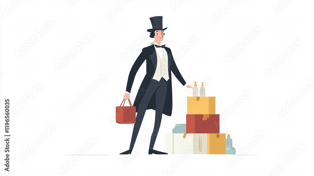 Victorian Gentleman Shopping: A Timeless Portrait of Elegance and Retail Indulgence Victorian Gentleman Shopping: A Timeless Portrait of Elegance and Retail Indulgence