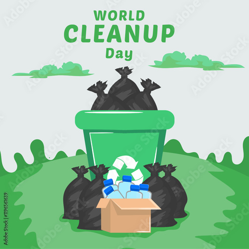 world cleanup day vector