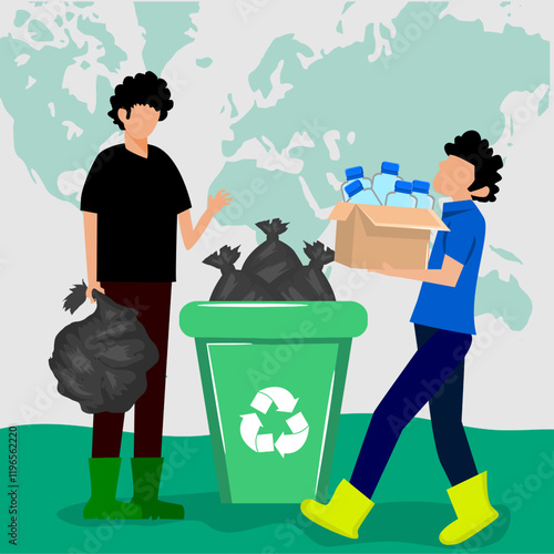 world cleanup day vector